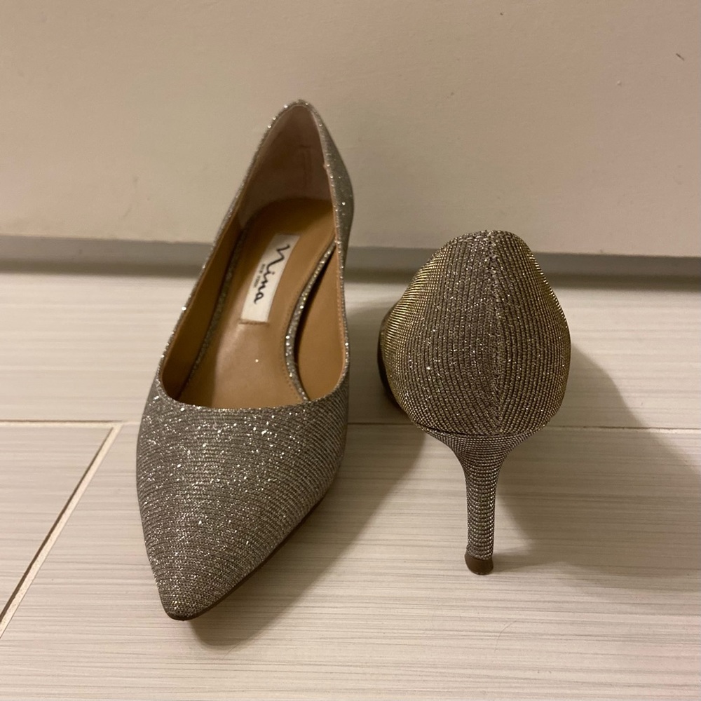Nina Shoes | Nina60 Glitter Shine Pumps | 6.5W Low Heel